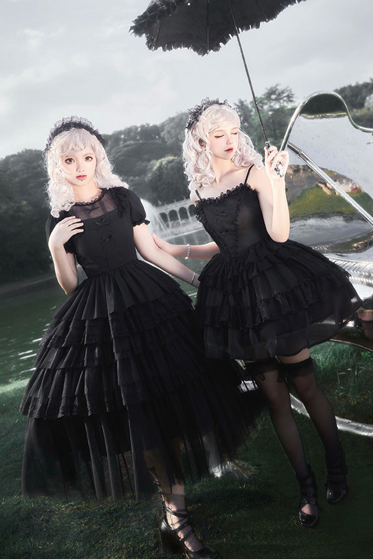 Gothic Lolita Drawstring JSK with Ruffle Details