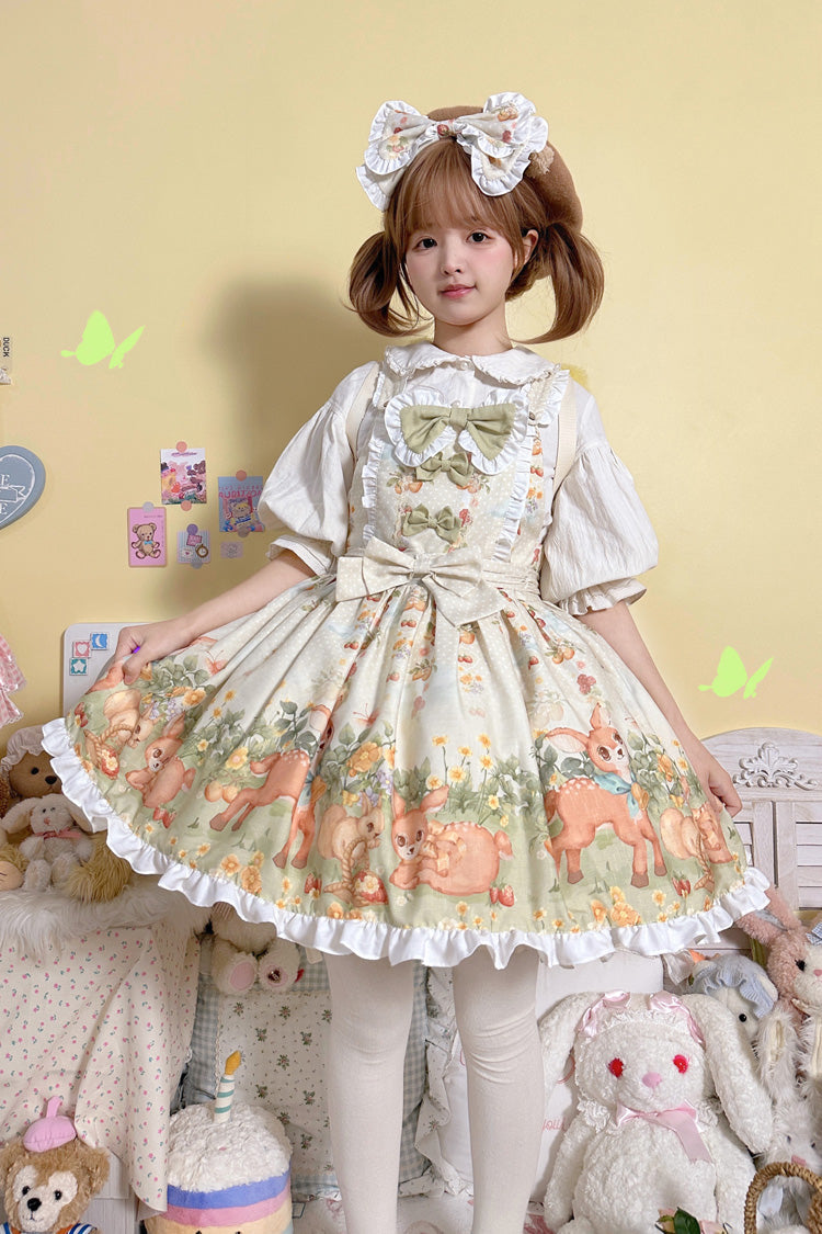 Daily Sweet Lolita Strap Dress with Ruffle Bow