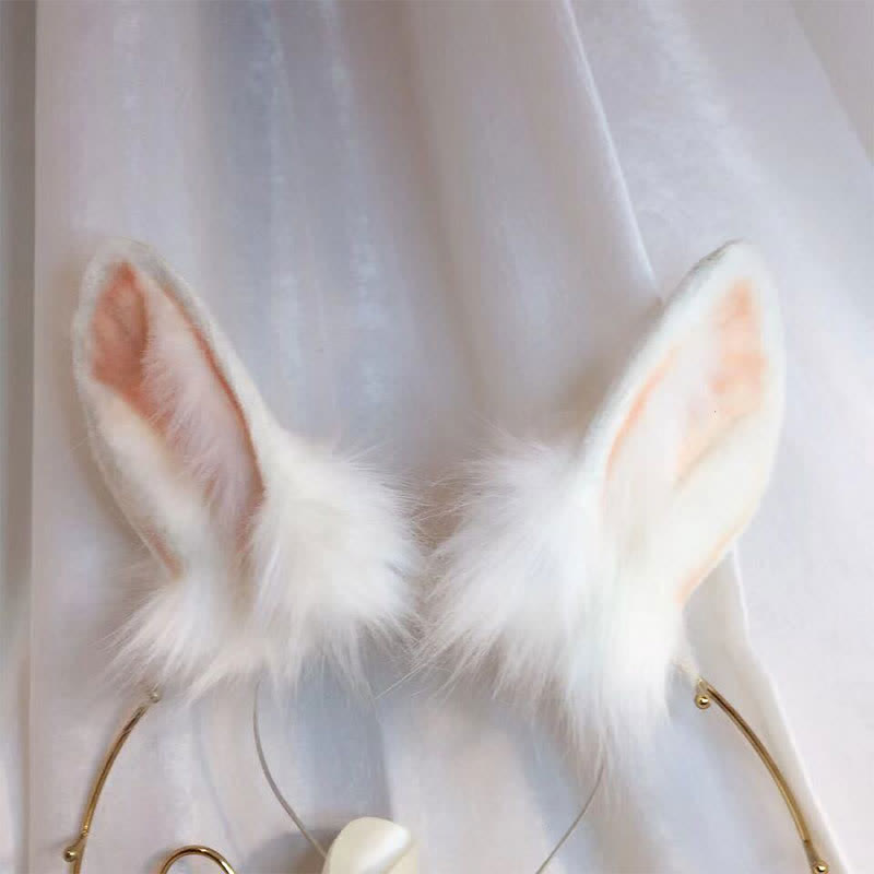 Bunny Ears Tail Headband Accessory