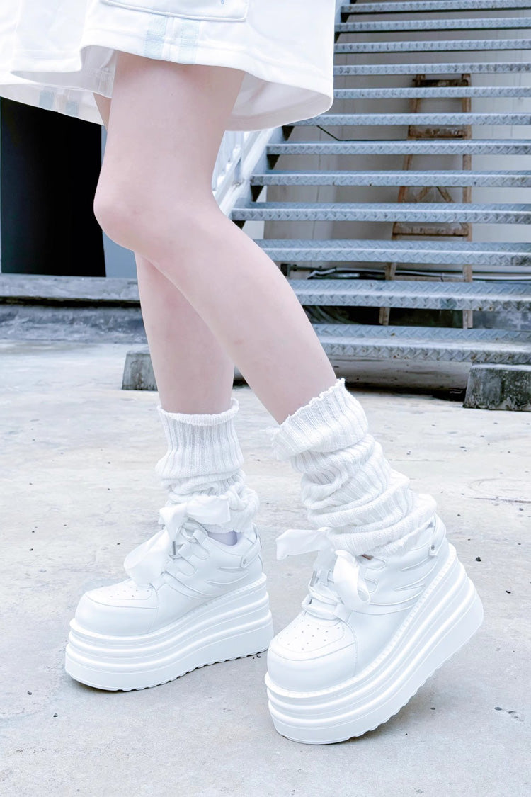 Lace-Up Sweet Jirai Kei Platform Shoes - 2 Shades