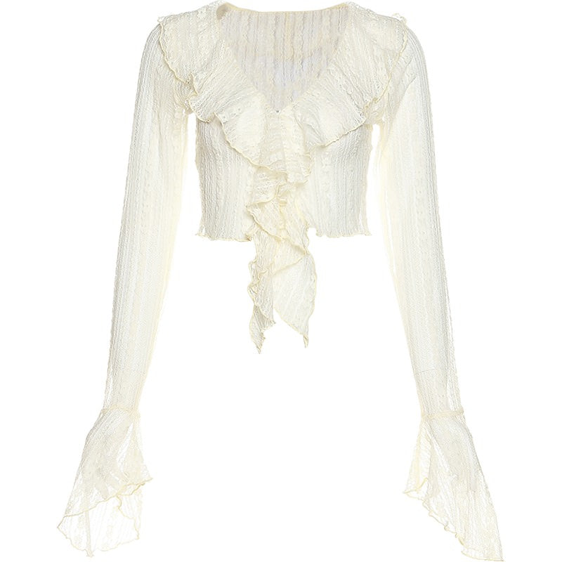 Lightweight Ruffle Lace Top