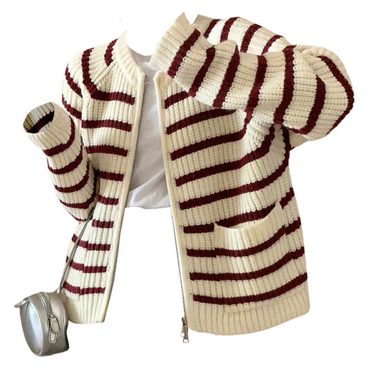 Trendy Striped Cardigan