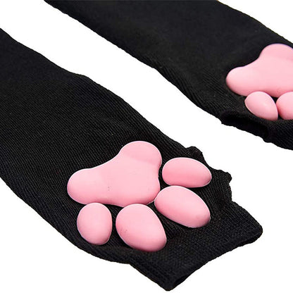 Cute Cat Pink Paw Cosplay Gloves