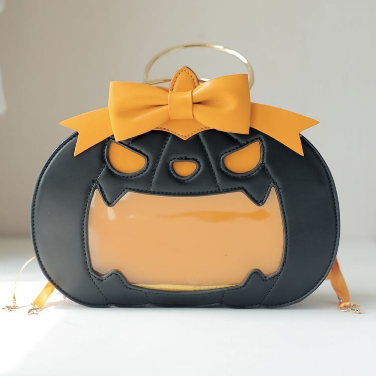 Halloween Black Pumpkin with Bow Tote Bag