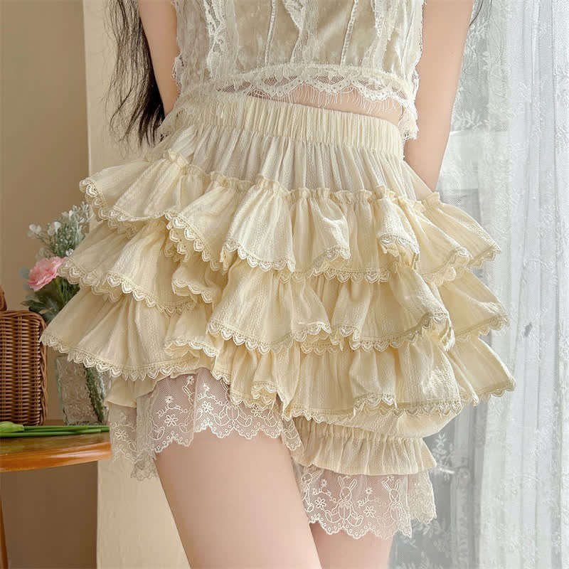 Fairy Lace Trim Layered Undershorts