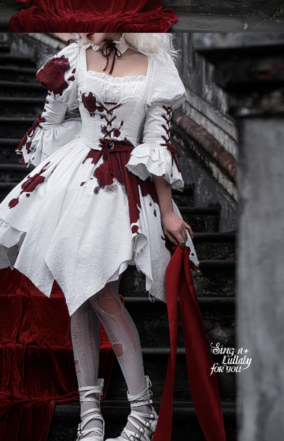 Halloween Gothic Lolita Blood Stained Lolita Dress