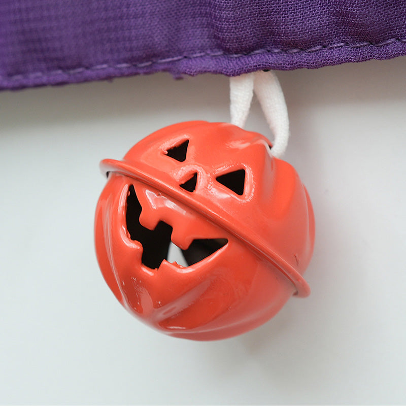 Pumpkin Bell Bow Decor Chiffon Maid Lingerie Set