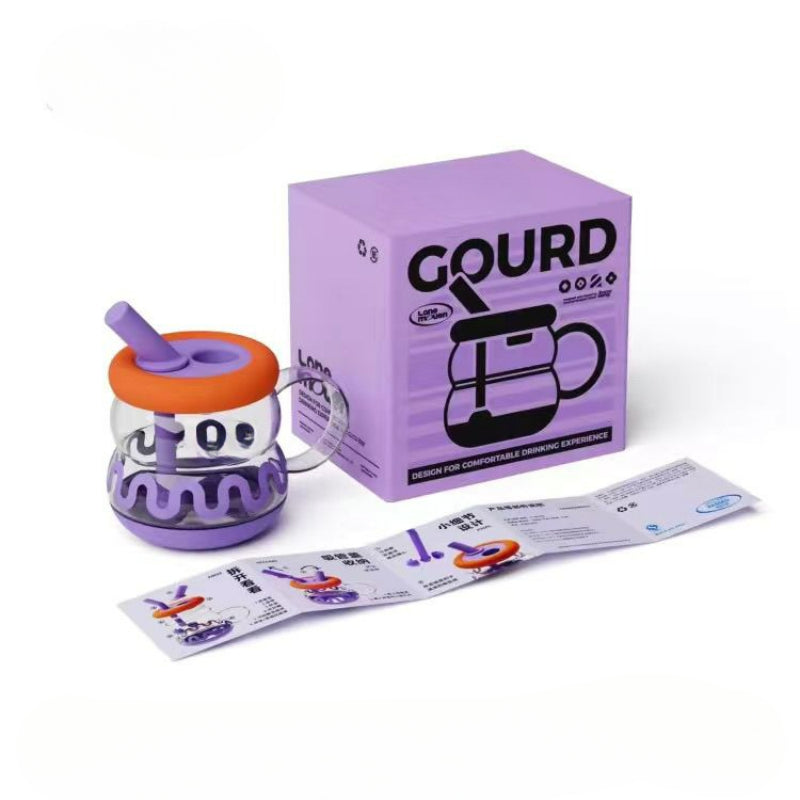Sweet Gourd Glass Straw Cup