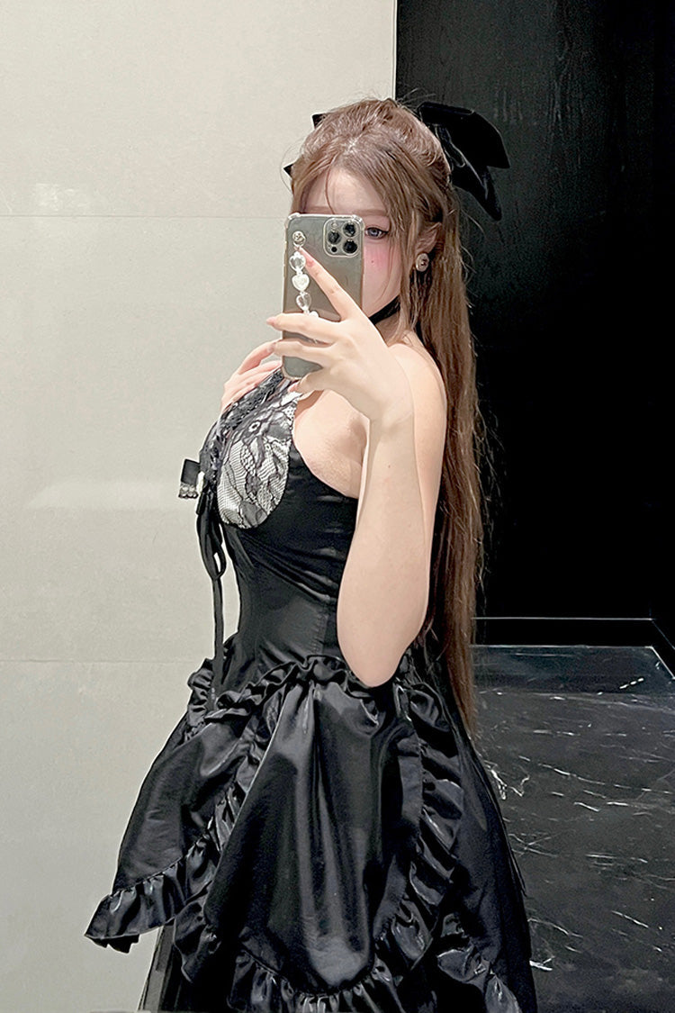 Gothic Lace Two-Piece Skirt Set