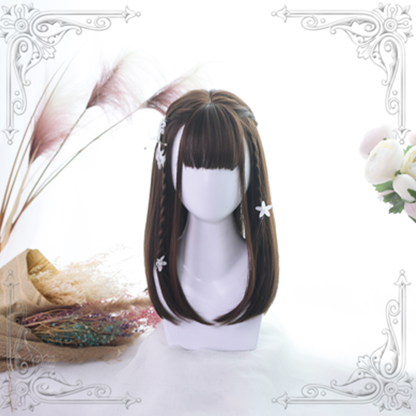 Sweet Long Hair Hime Cut Wig