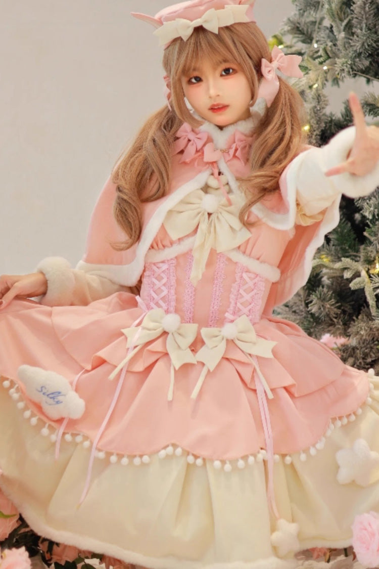 Princess Sweet Lolita Multi-Layer Jsk Dress with Bowknot 3 Colors