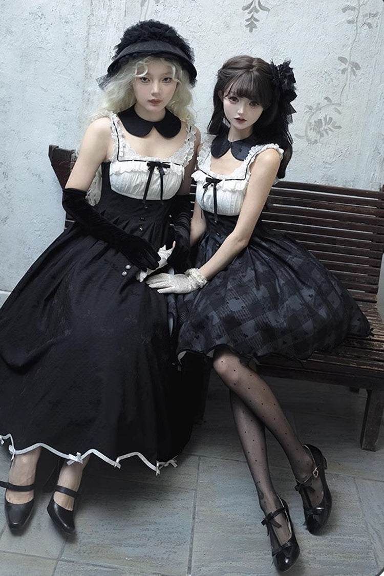 Short Plaid Princess Dress with Sweet Elegance