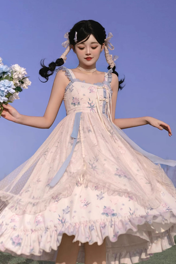 Chinese Floral Print Elegant Sweet Lolita Dress