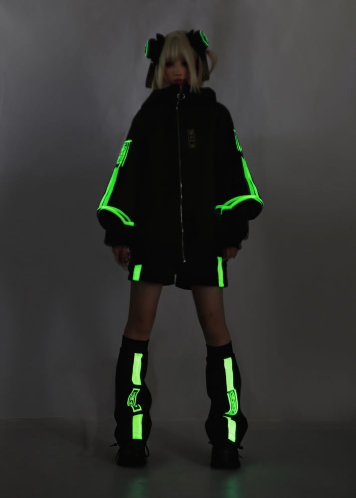 Luminous Cyberpunk Jirai Kei Jacket Sweatershirt