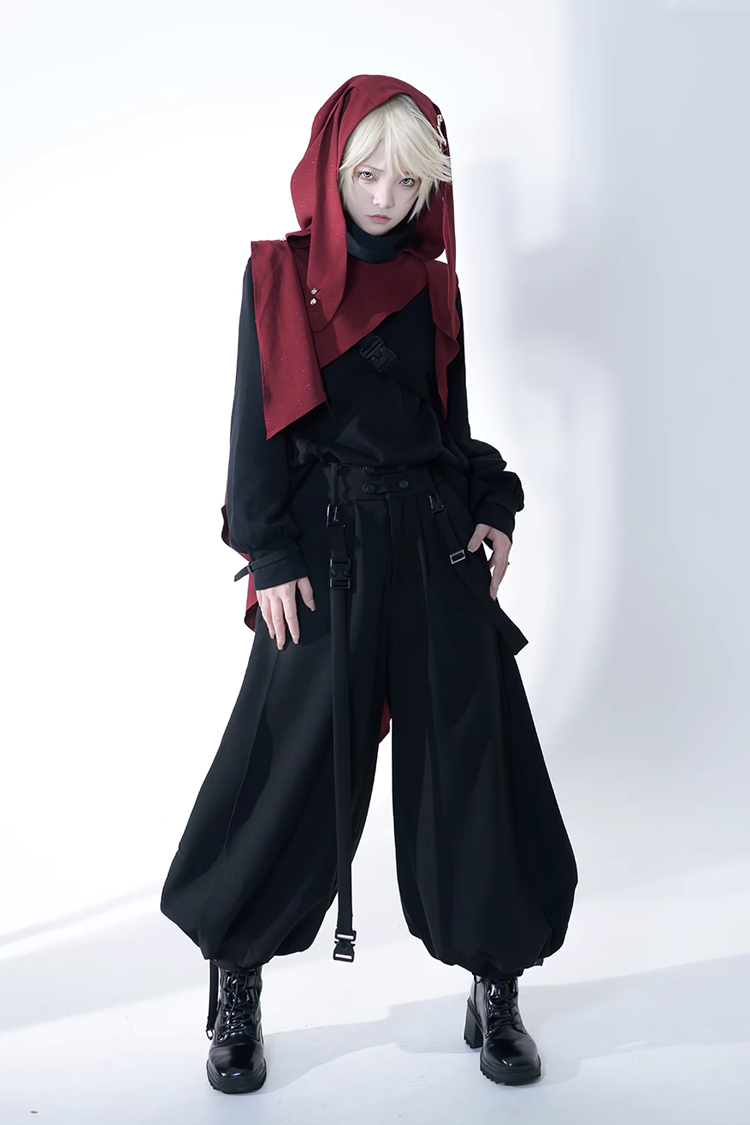 Cool Rabbit Ouji Lolita Trousers in Black Functional Design