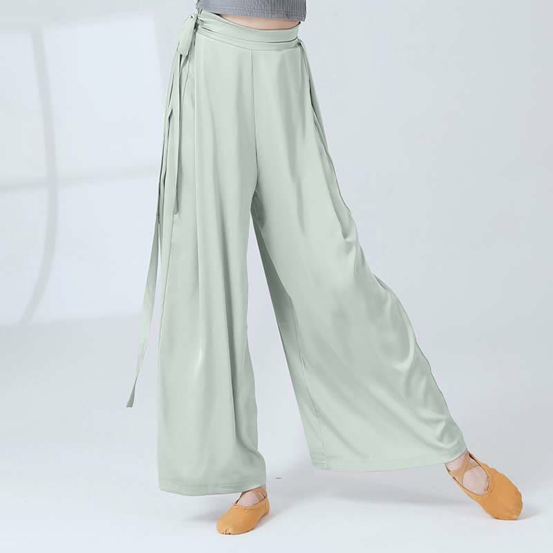 Vintage High Waist Flowy Wide Leg Casual Pants