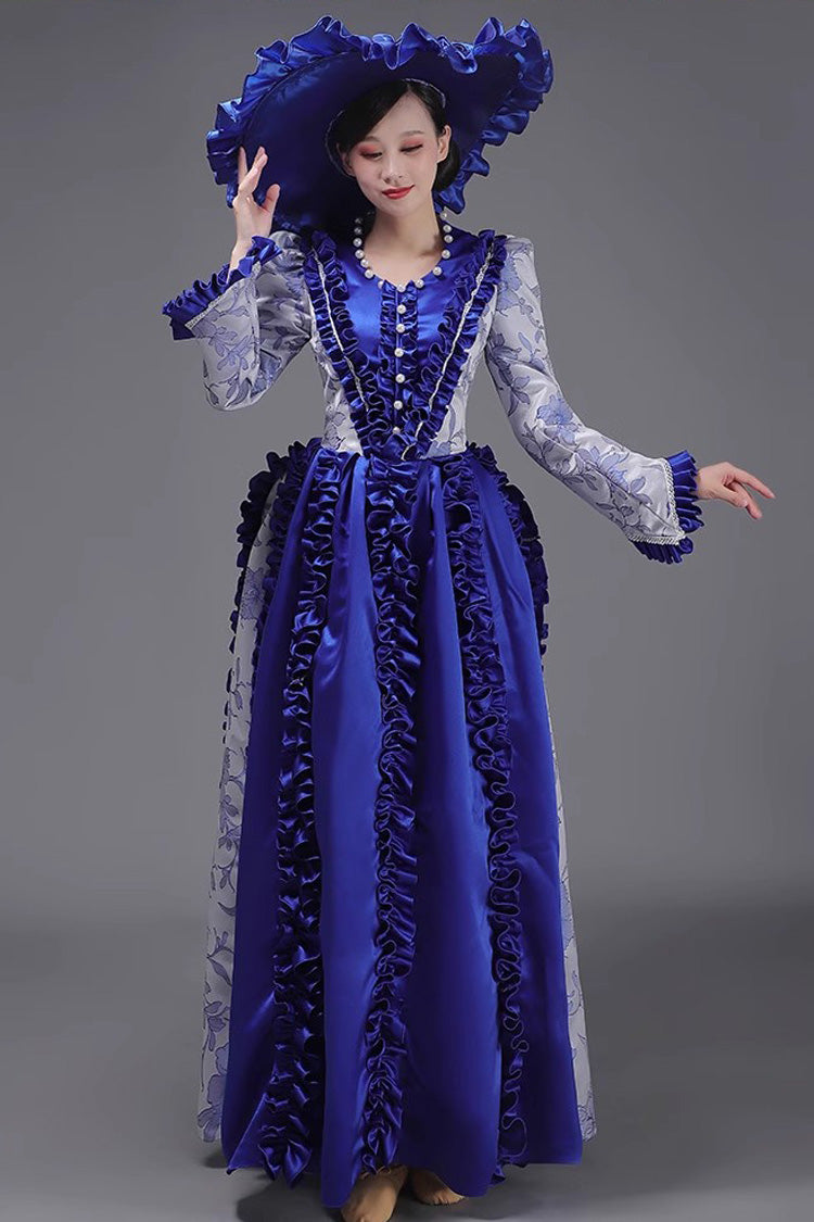 Victorian Princess Gown with Long Sleeves - Elegant