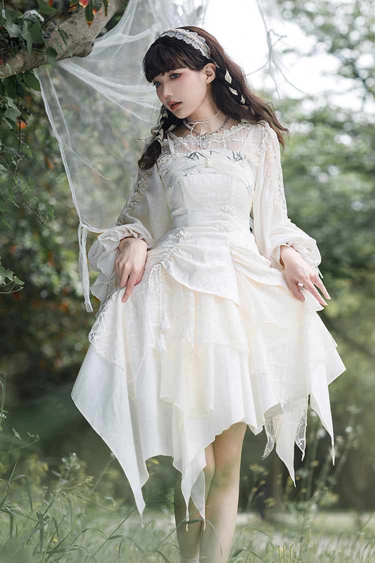 Ivory Sheer Sweet Elegant Blouse