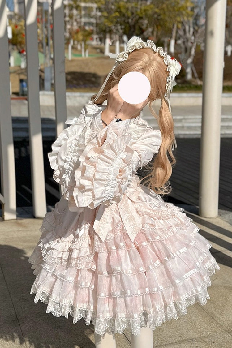 Soloist Doll Asymmetric Dress with Hime Sleeves & Ruffles