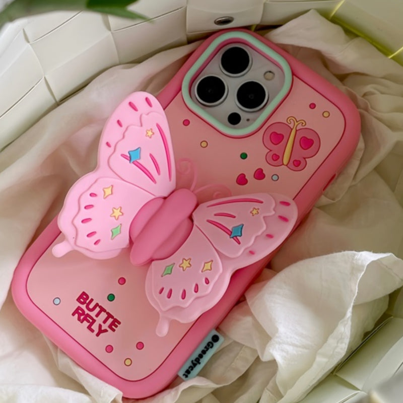 Sweet Pink Butterfly Phone Case - Kimi MK Kawaii Store