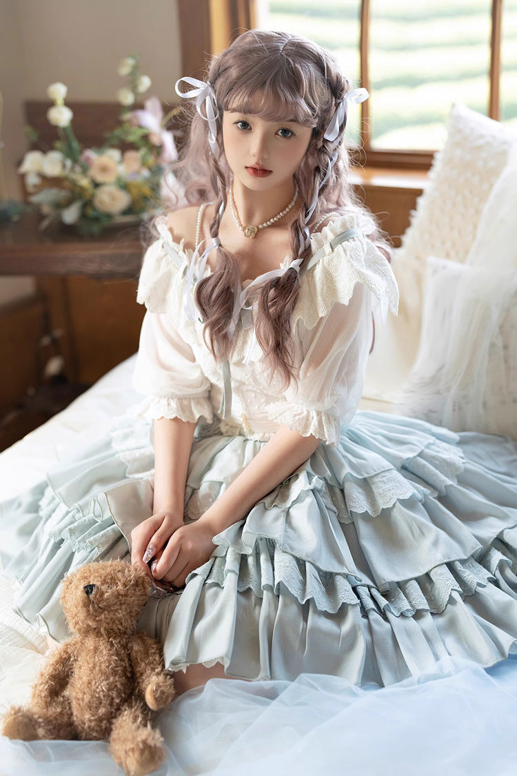 Flower Language Layered Skirt Set - Sweet Lolita