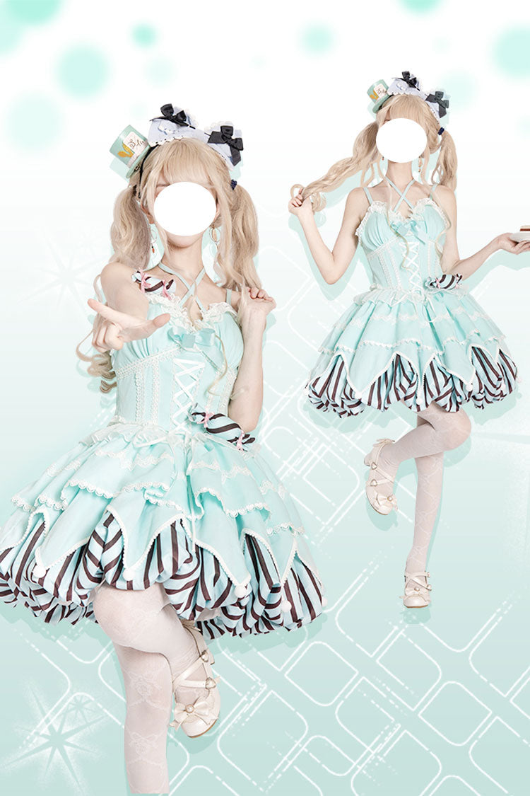 Sweetheart Gummies Sweet Lolita Sleeveless Multi-Layer Bowknot Jsk Dress 3 Colors