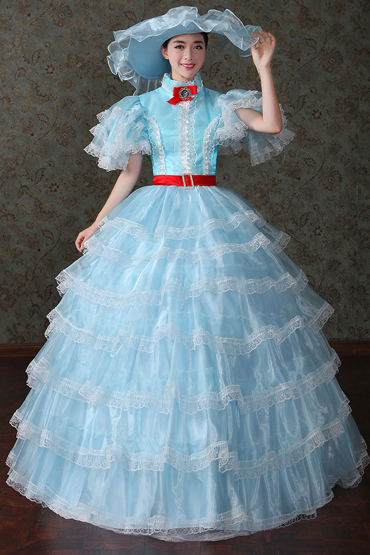 High Waisted Multi-Layer Court Dress - Victorian Lolita Style