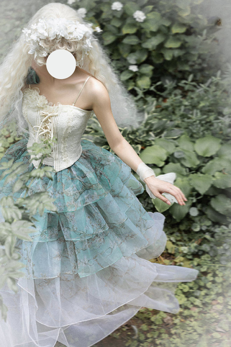 Gradient Printed Sweet Lolita Skirt