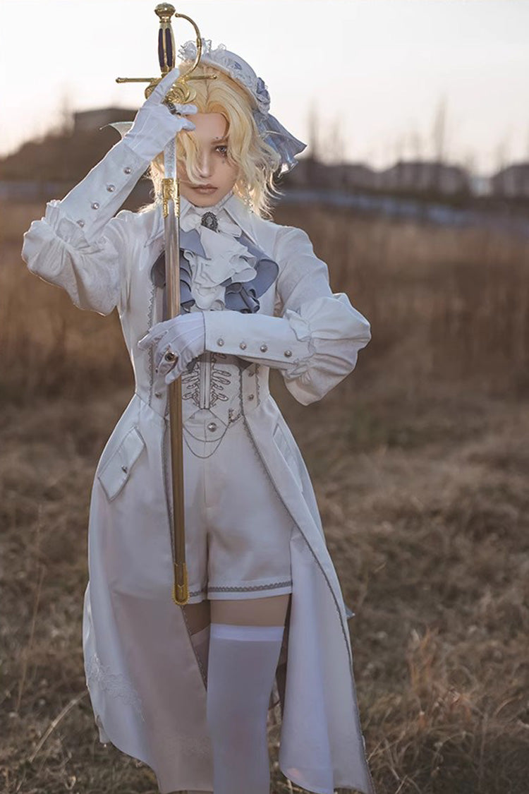Ivory Mermaid Bone Embroidery Dapper Ouji Style Waistcoat