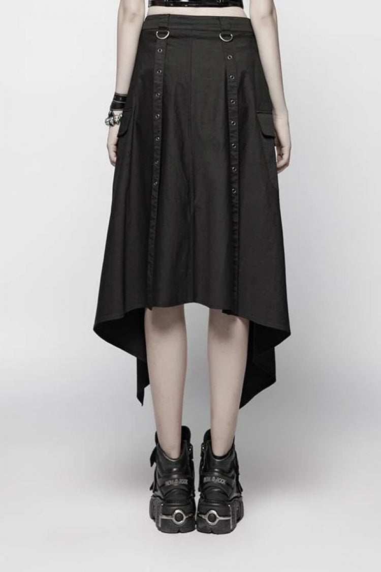 Inky Eyelet Detachable Punk Skirt for Women
