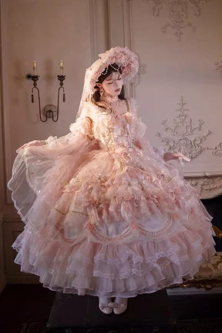 Runaway Princess Plus Size JSK with Hanayome Print & Pearls