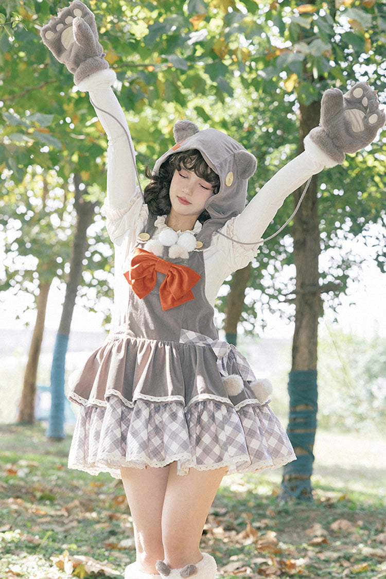 Sweet Lolita Blouse with Puff Sleeves and Hair Ball Tie, 4 Colors