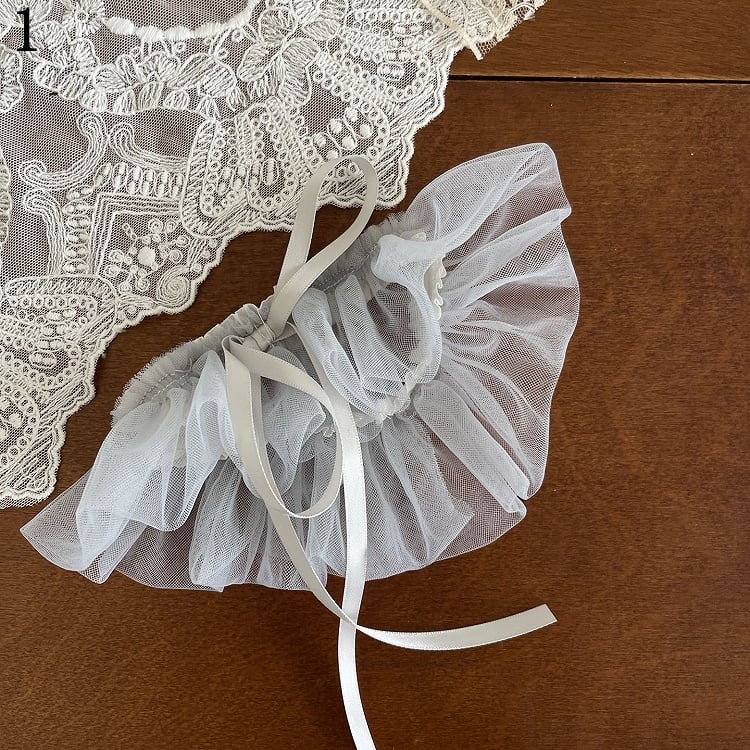 Feather Overknee Blue Stockings Leg Loop Lace With Cuffs