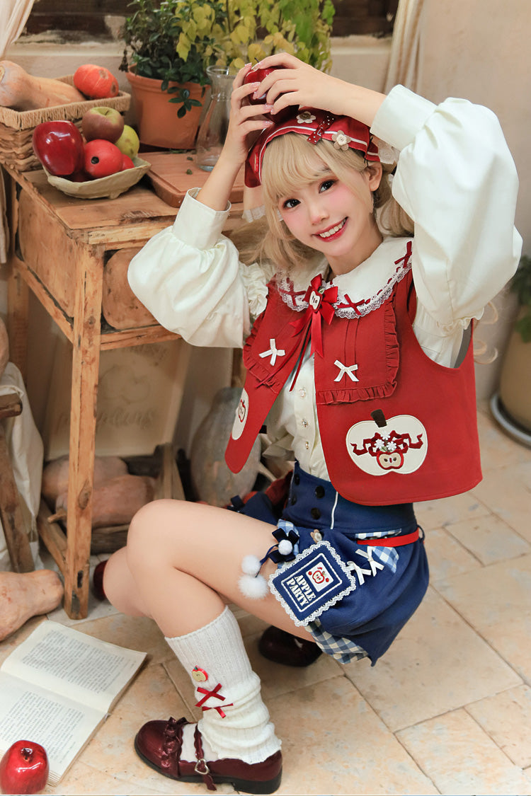 Witch Gina Printed Bow Ouji Vest and Shorts Set
