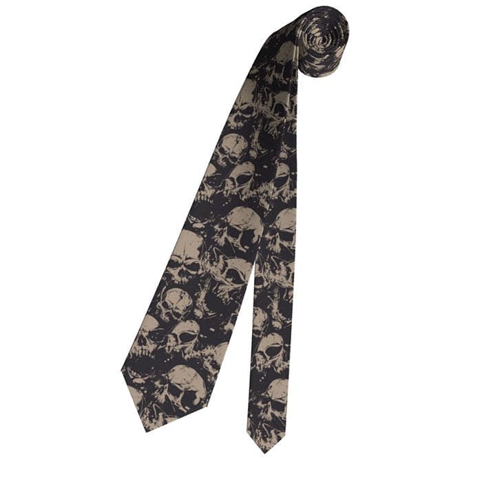 Black Skull Tie - Black - Other