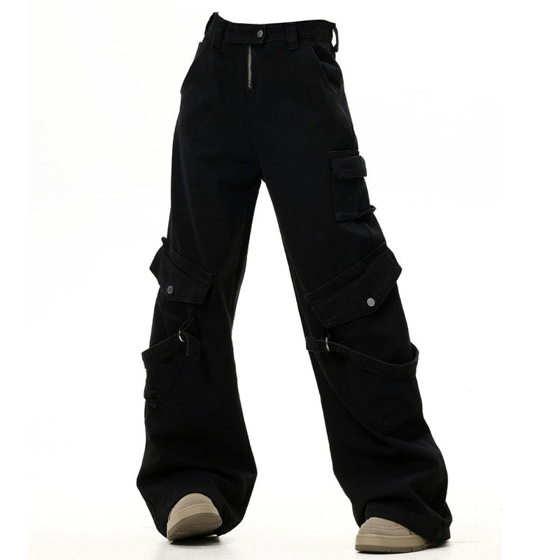 Fashion Black Cargo Jeans