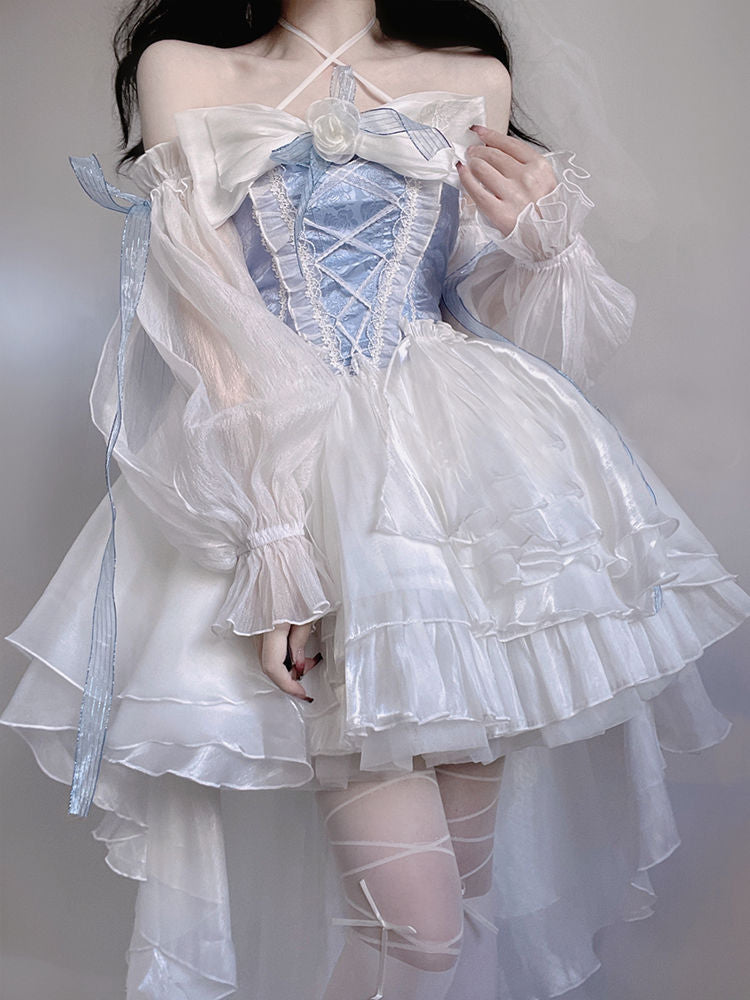 Blue fairy princess dress - corset - dress - elegant - fairycore - kawaii