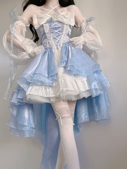 Blue fairy princess dress - corset - dress - elegant - fairycore - kawaii