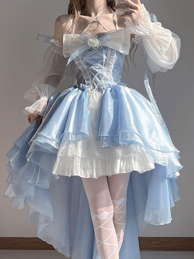 Blue fairy princess dress - corset - dress - elegant - fairycore - kawaii