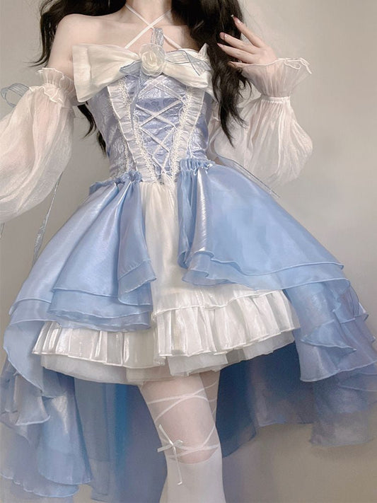 Blue fairy princess dress - corset - dress - elegant - fairycore - kawaii