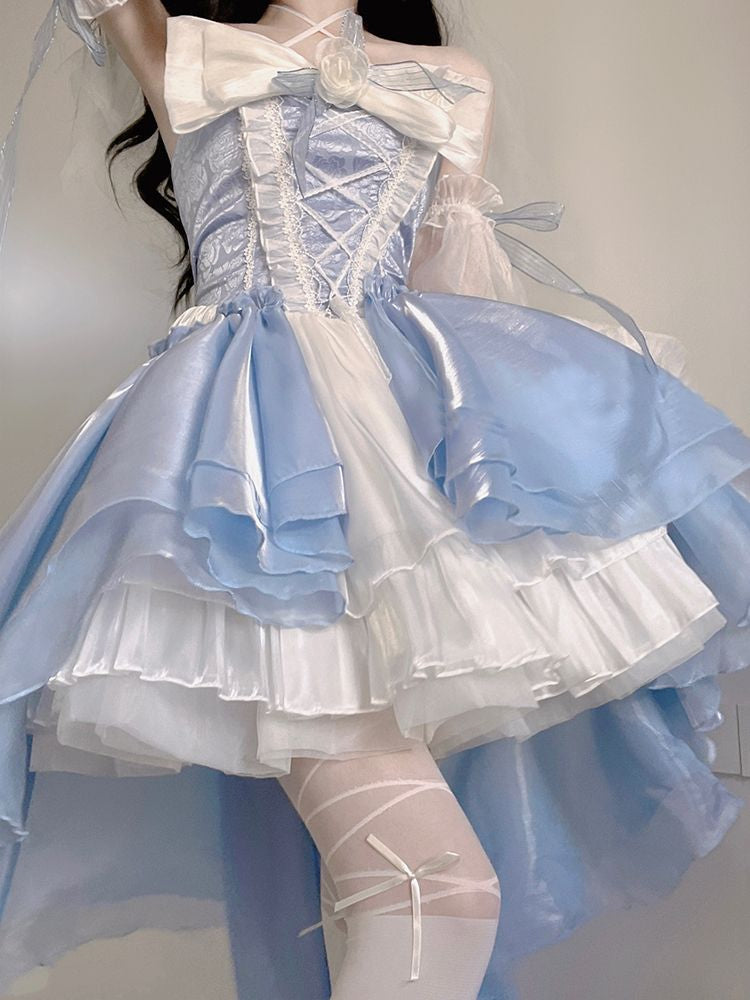 Blue fairy princess dress - corset - dress - elegant - fairycore - kawaii