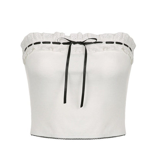 Elegant Maid Ribbon Tube Top