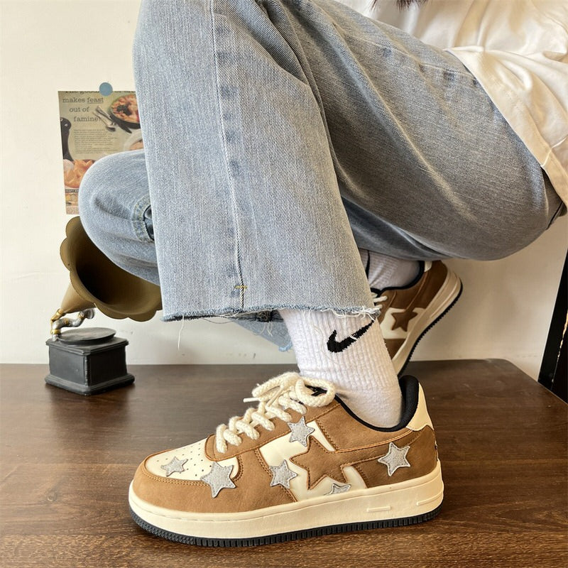 Brown Grey Shooting Star Sneakers