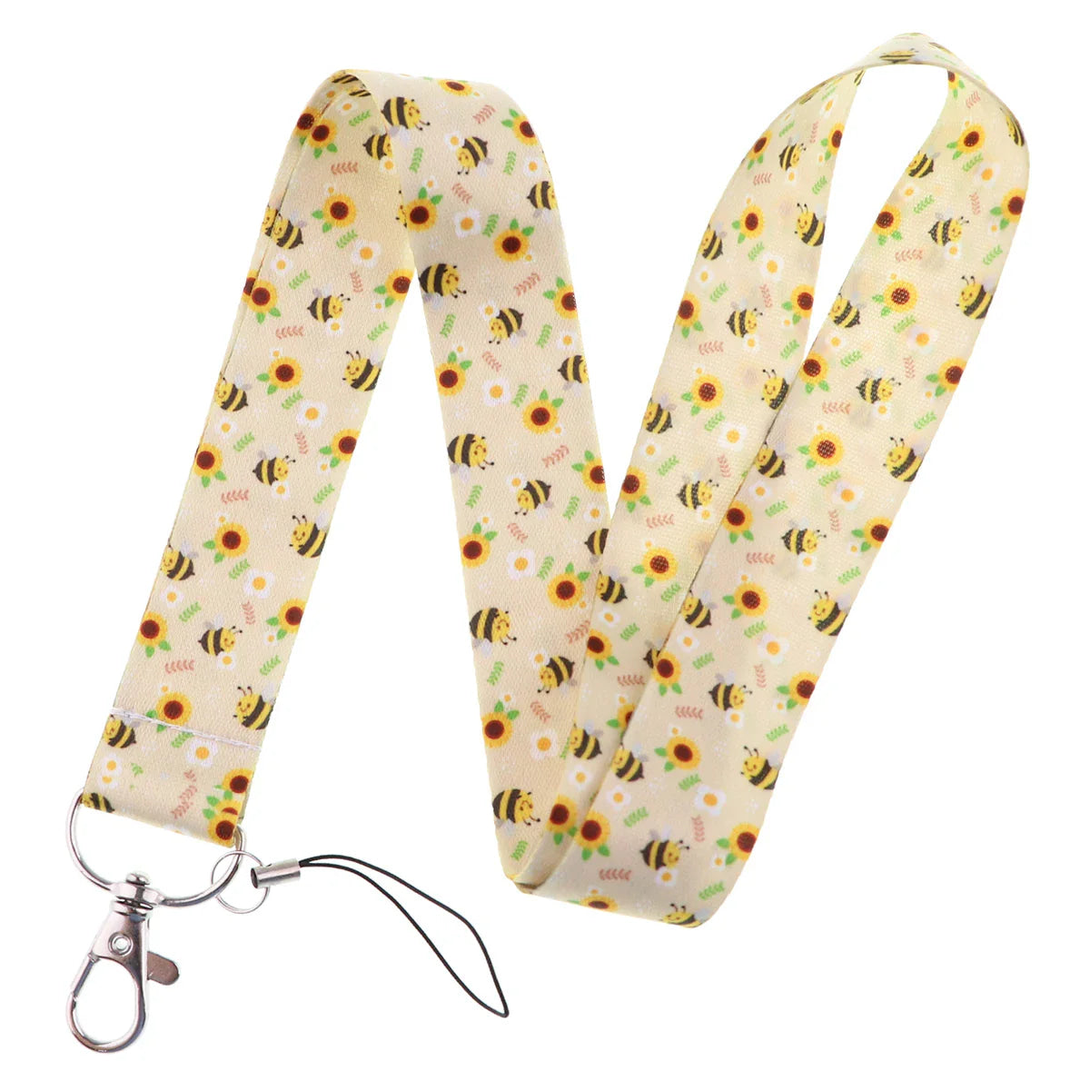 Floral Bee Lanyard and Card Holder