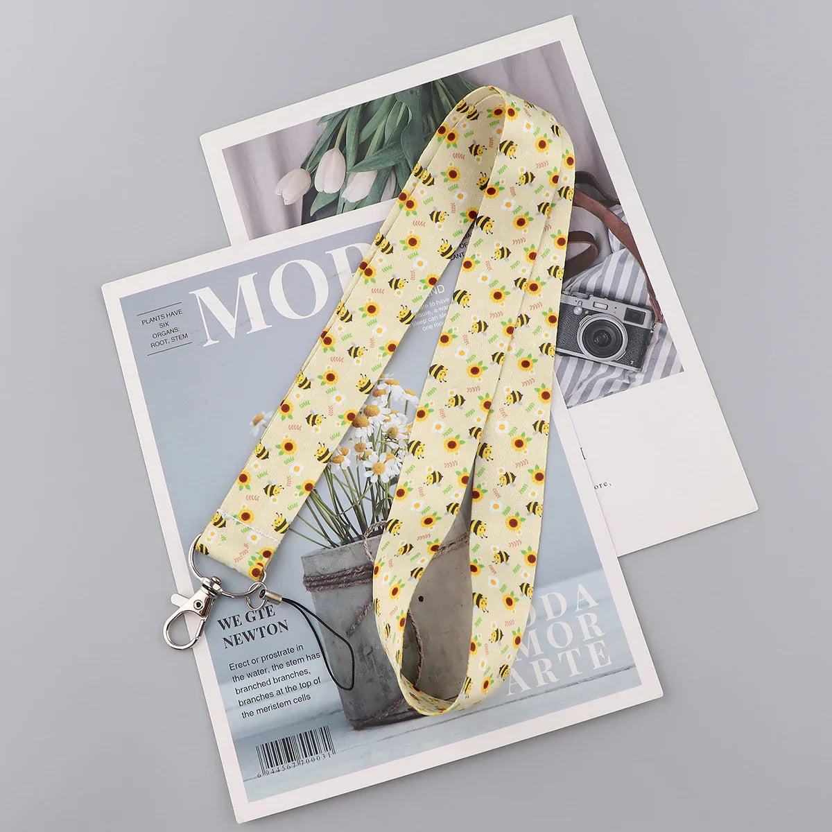 Floral Bee Lanyard and Card Holder
