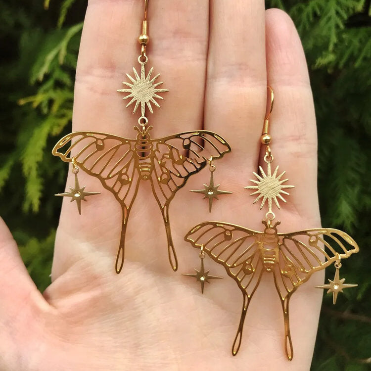 Sun and Butterfly Earrings