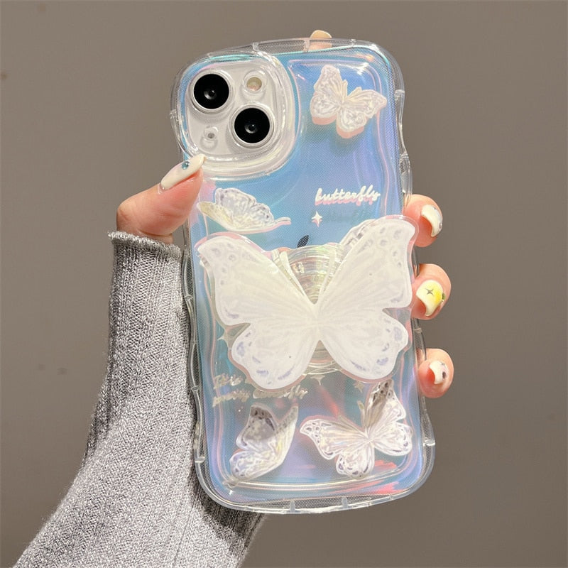 Butterfly grip iphone case - butterfly - ethereal - fairycore - pastel - phone case