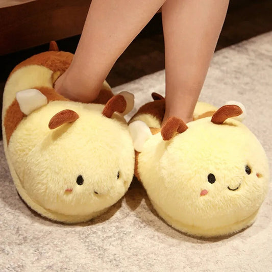 Buzzing bee slippers - bee - footwear - kawaii - babe - plushies