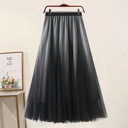 Blossom Decor Sweater Tulle Skirt