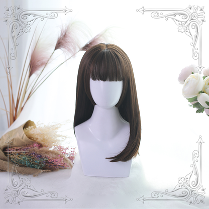 Sweet Long Hair Hime Cut Wig